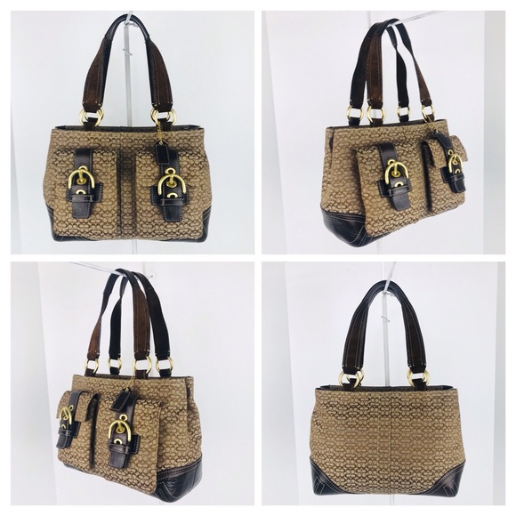 coach upwoven field tote